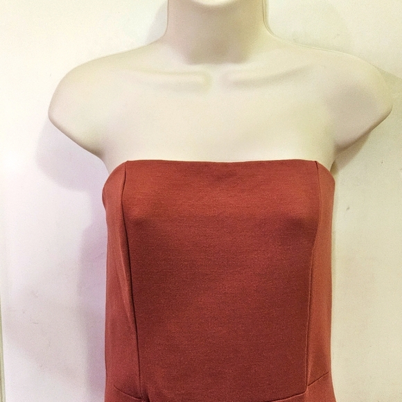 Soprano R. Marsala Strapless Front Split Midi Dress, Large, NWT - Picture 5 of 16